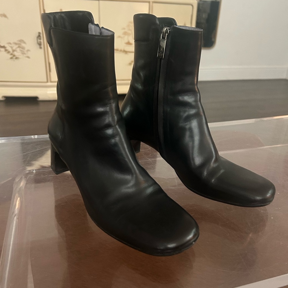 Gucci Black Leather Ankle Boots